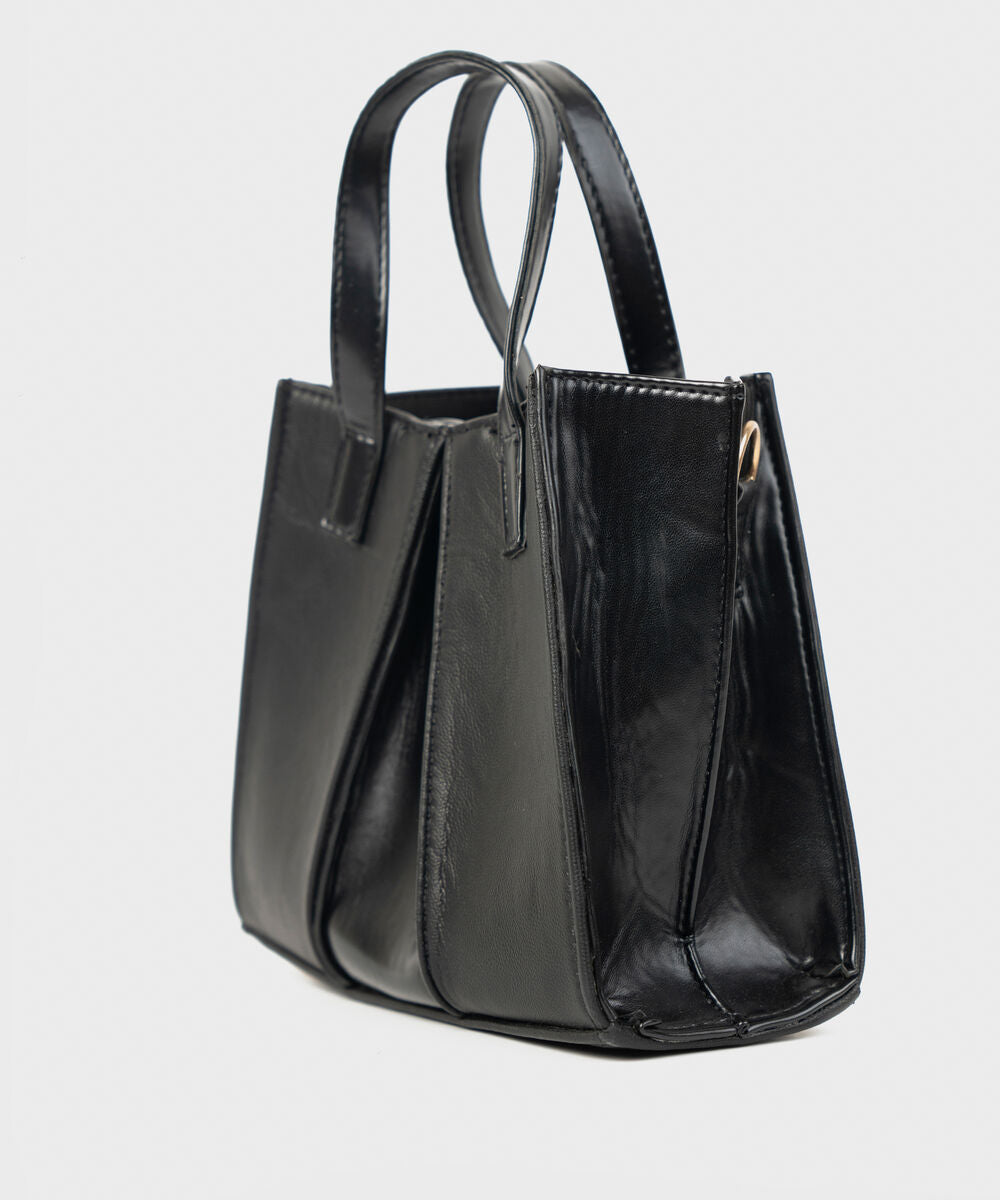 Black Top Handle Bag