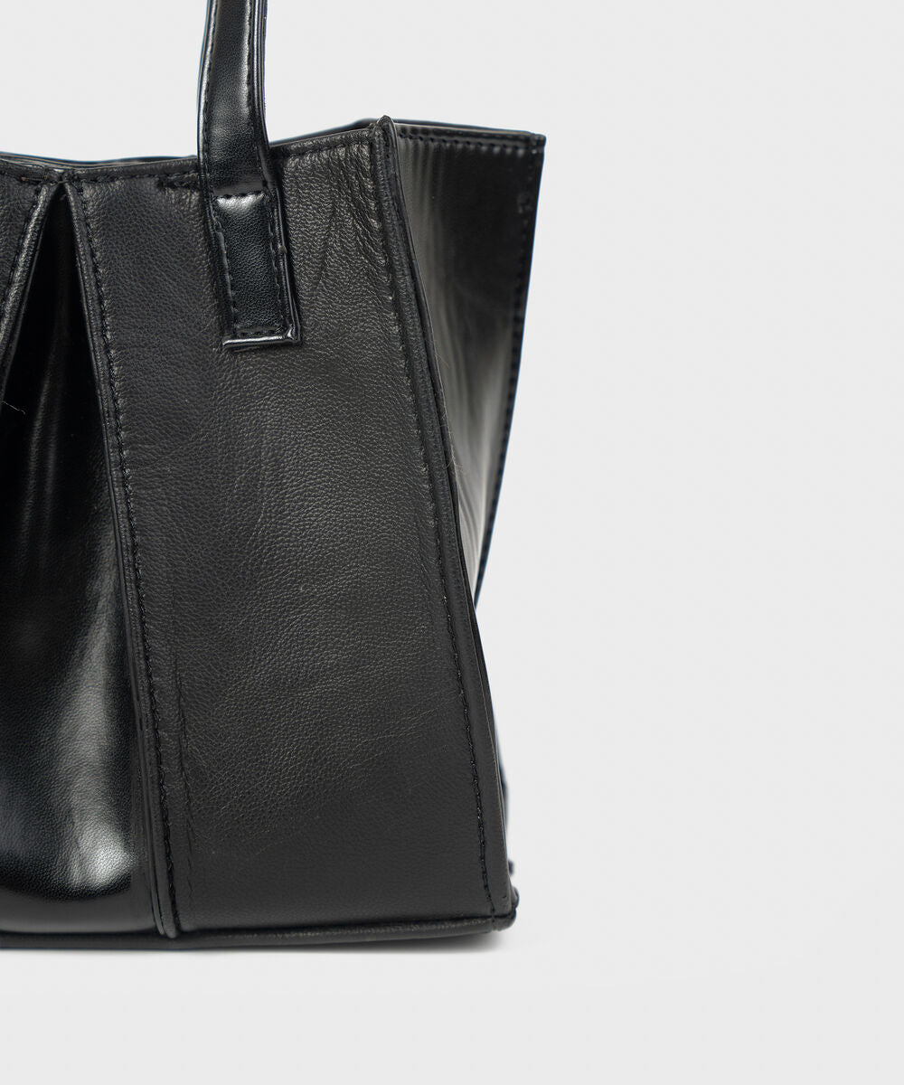 Black Top Handle Bag