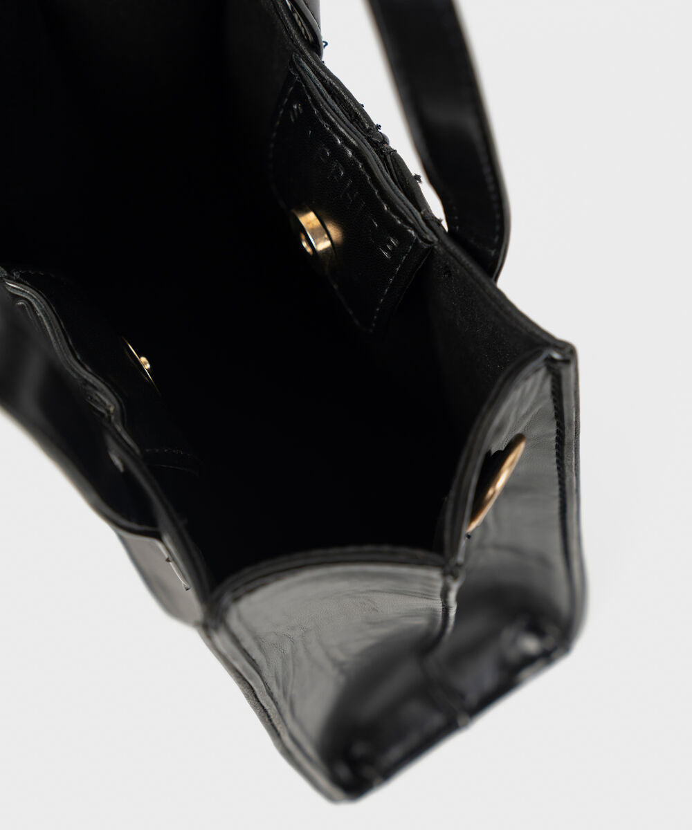 Black Top Handle Bag