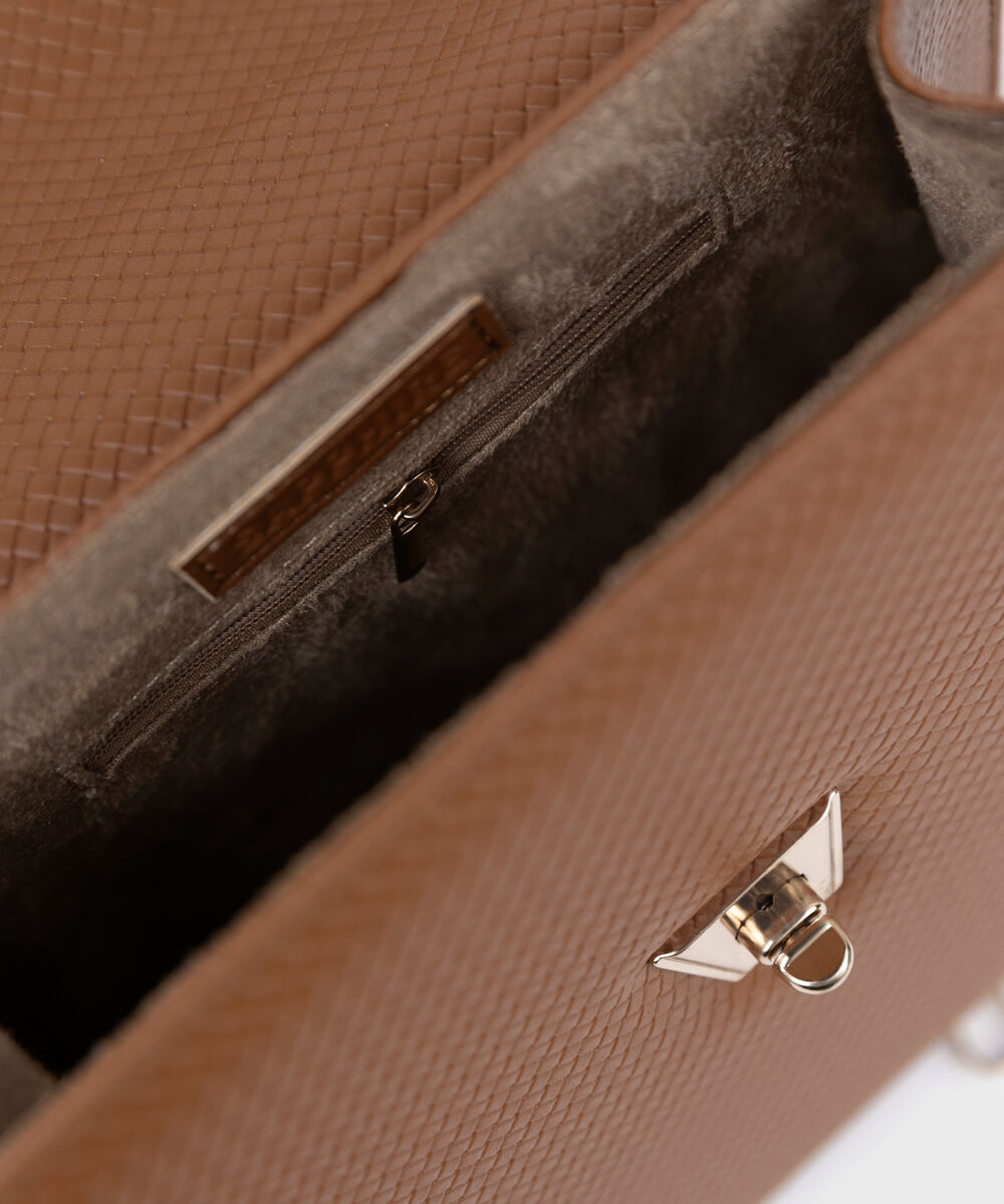 Tan Top Handle Bag