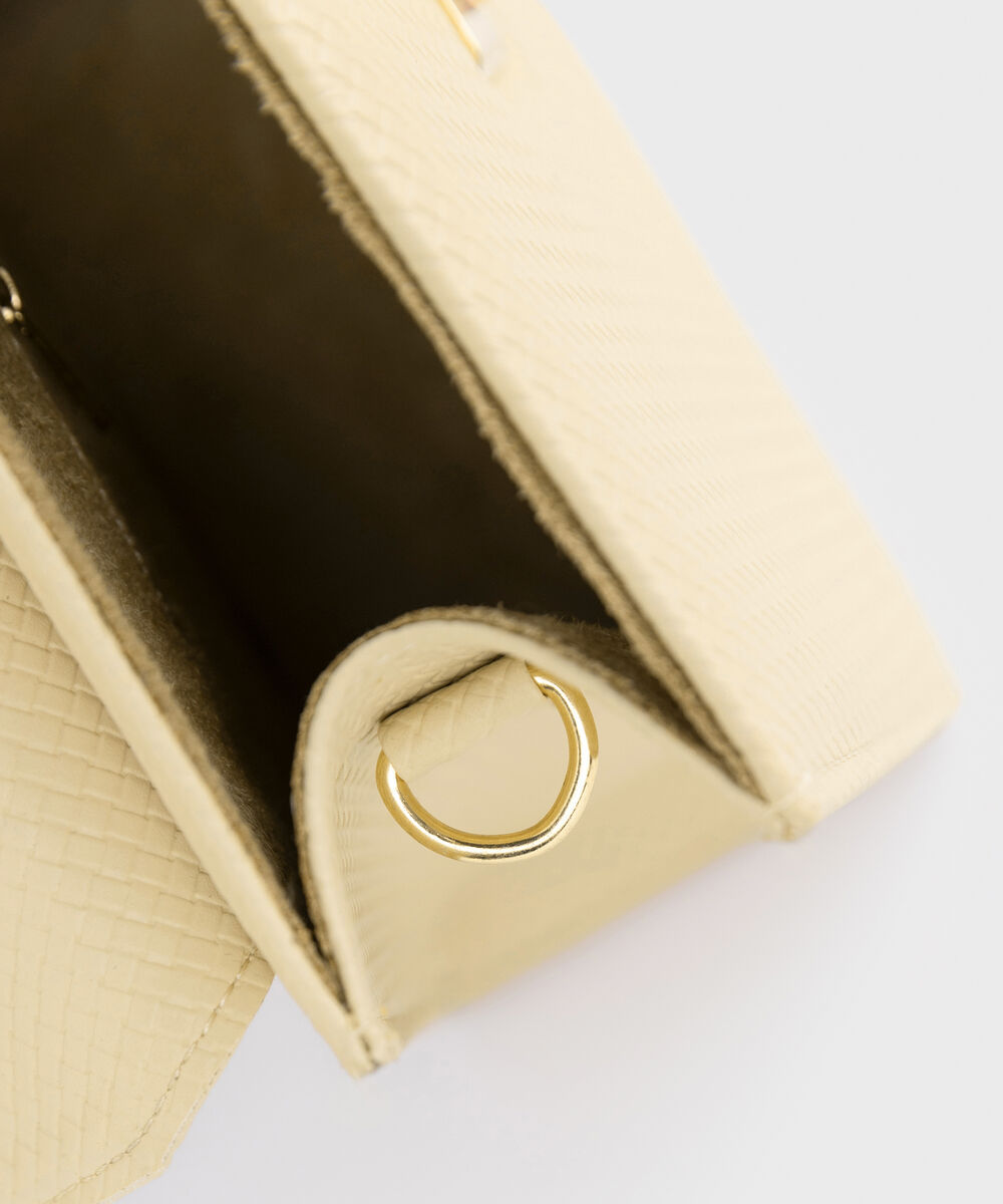 Off White Top Handle Bag