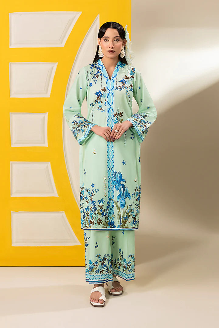 Premium Soft Mint Green Lawn Suit