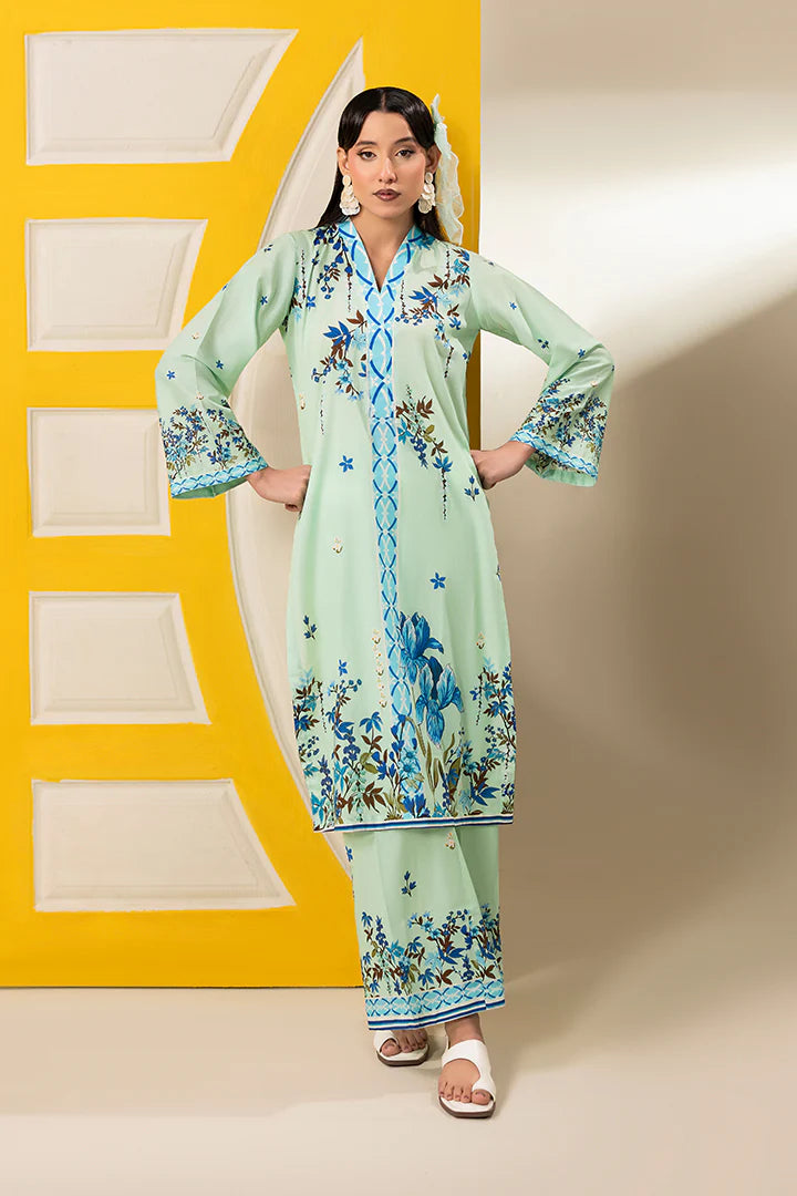 Premium Soft Mint Green Lawn Suit