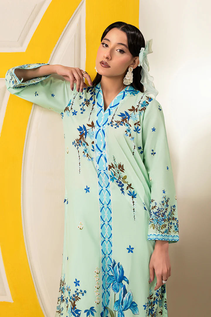 Premium Soft Mint Green Lawn Suit
