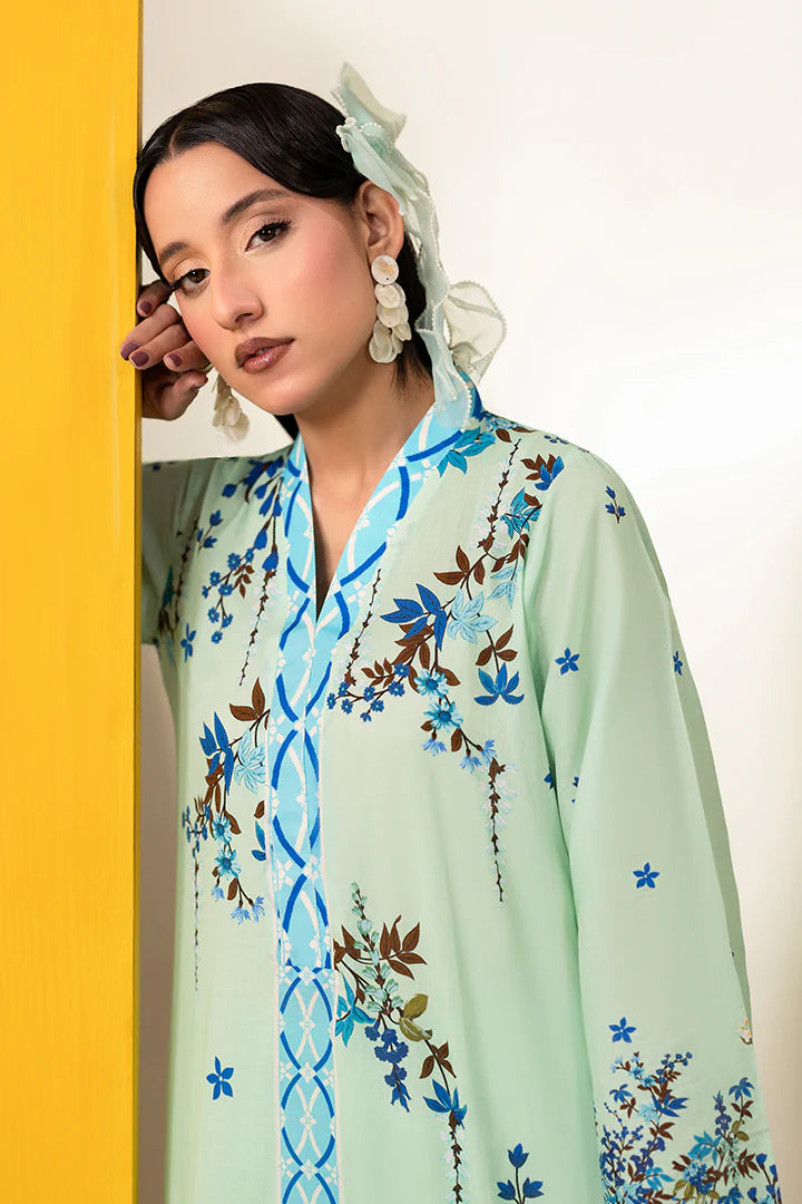Premium Soft Mint Green Lawn Suit