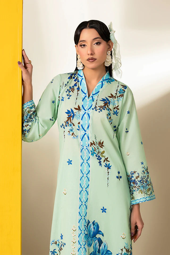 Premium Soft Mint Green Lawn Suit