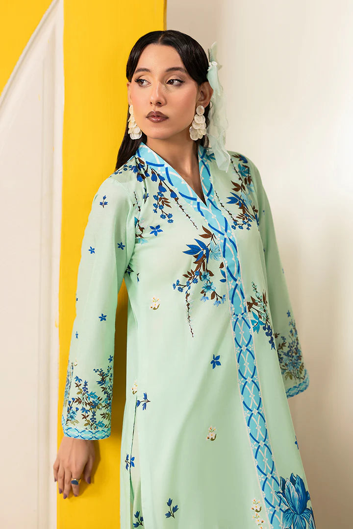 Premium Soft Mint Green Lawn Suit