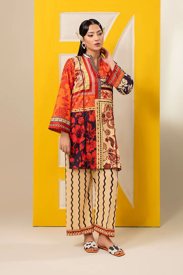Premium Cream Indigo Blues Printed Lawn Suits