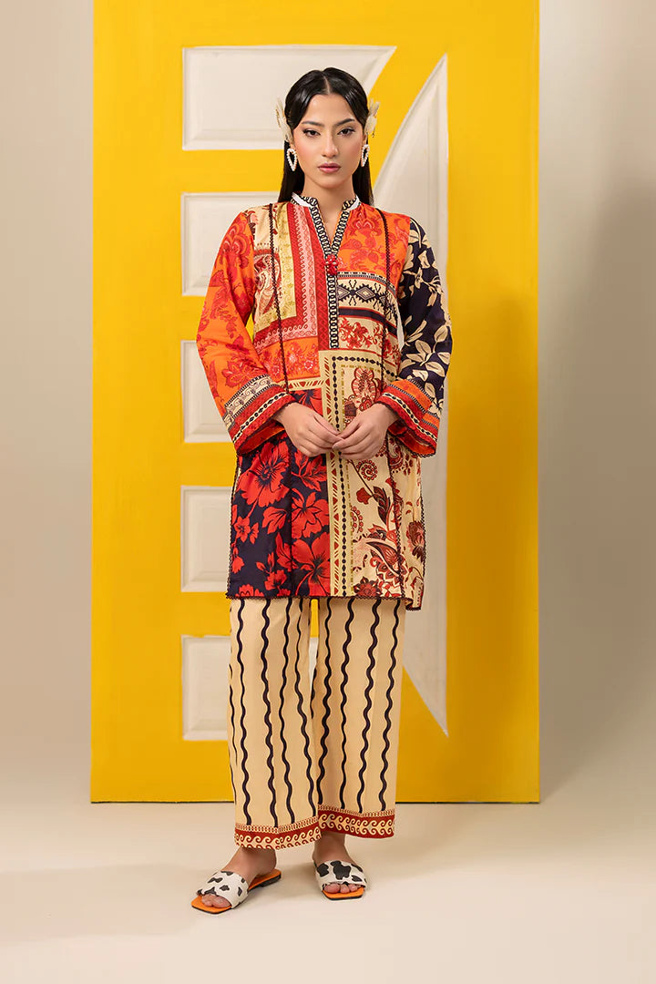 Premium Cream Indigo Blues Printed Lawn Suits