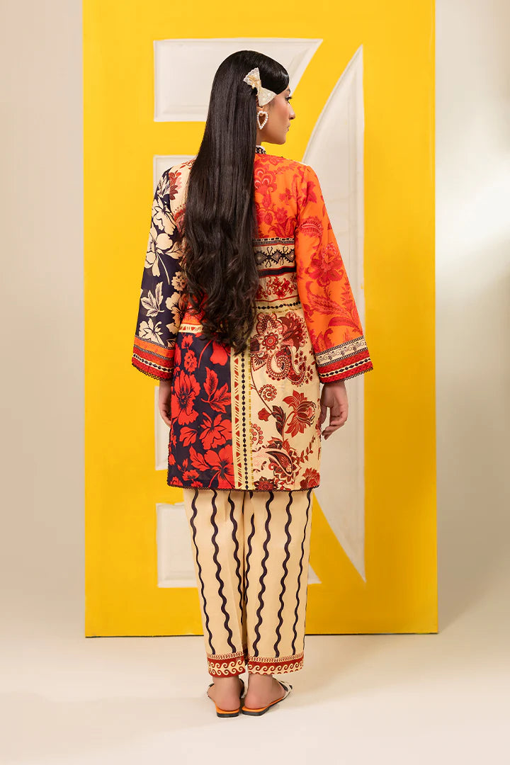 Premium Cream Indigo Blues Printed Lawn Suits
