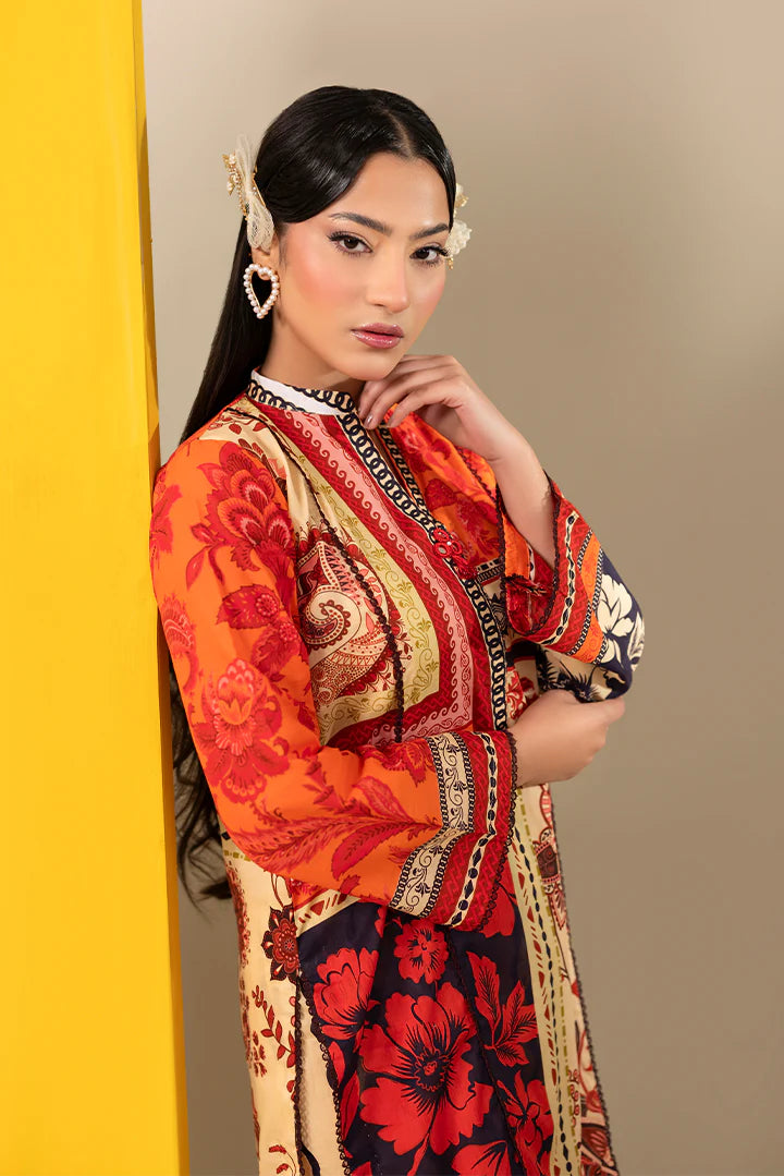 Premium Cream Indigo Blues Printed Lawn Suits