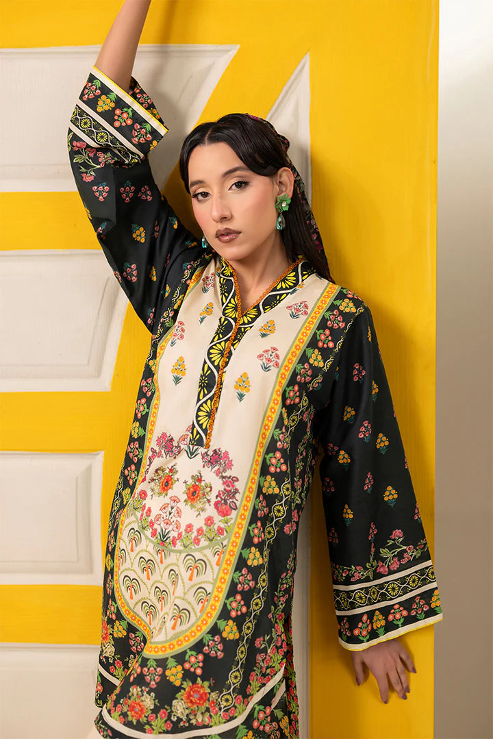 Premium Forest Green & Cream Printed Lawn Suits