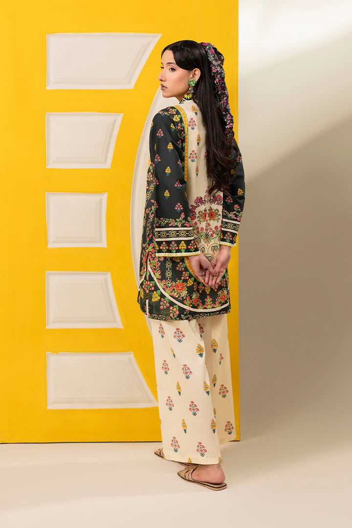 Premium Forest Green & Cream Printed Lawn Suits