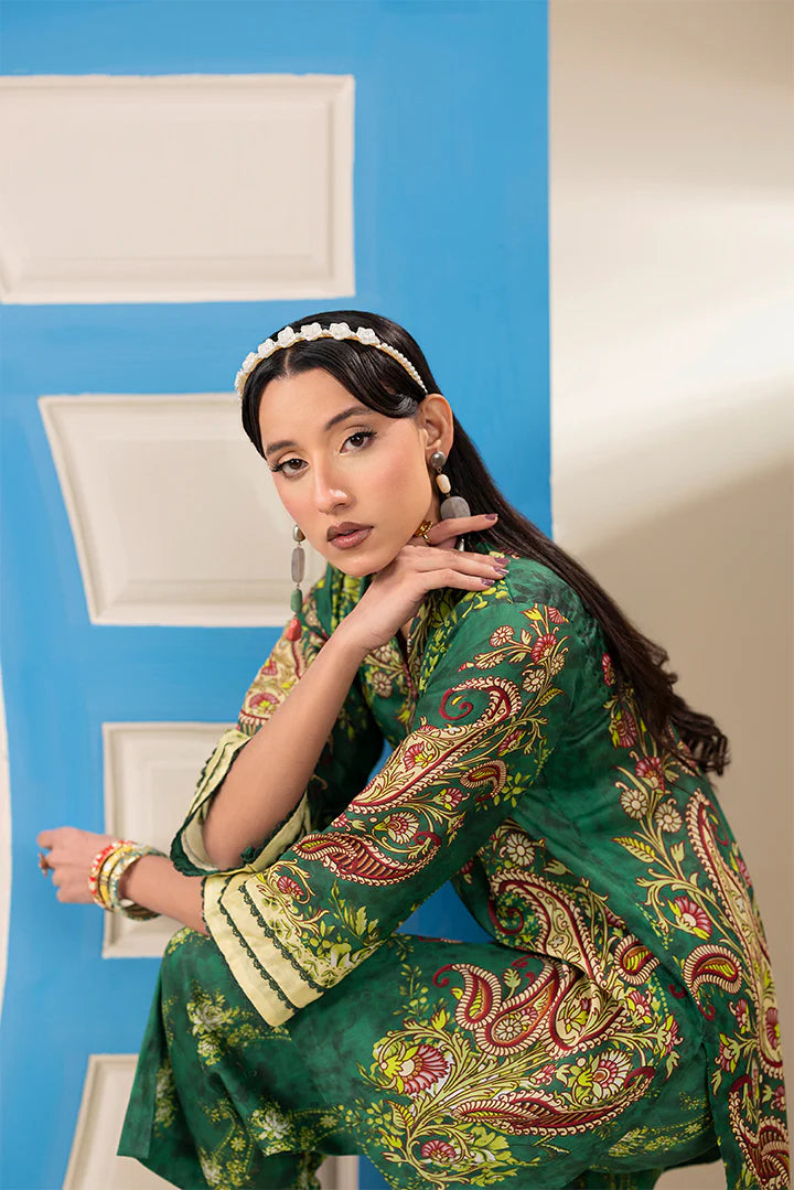 Premium Green Printed Lawn Suit
