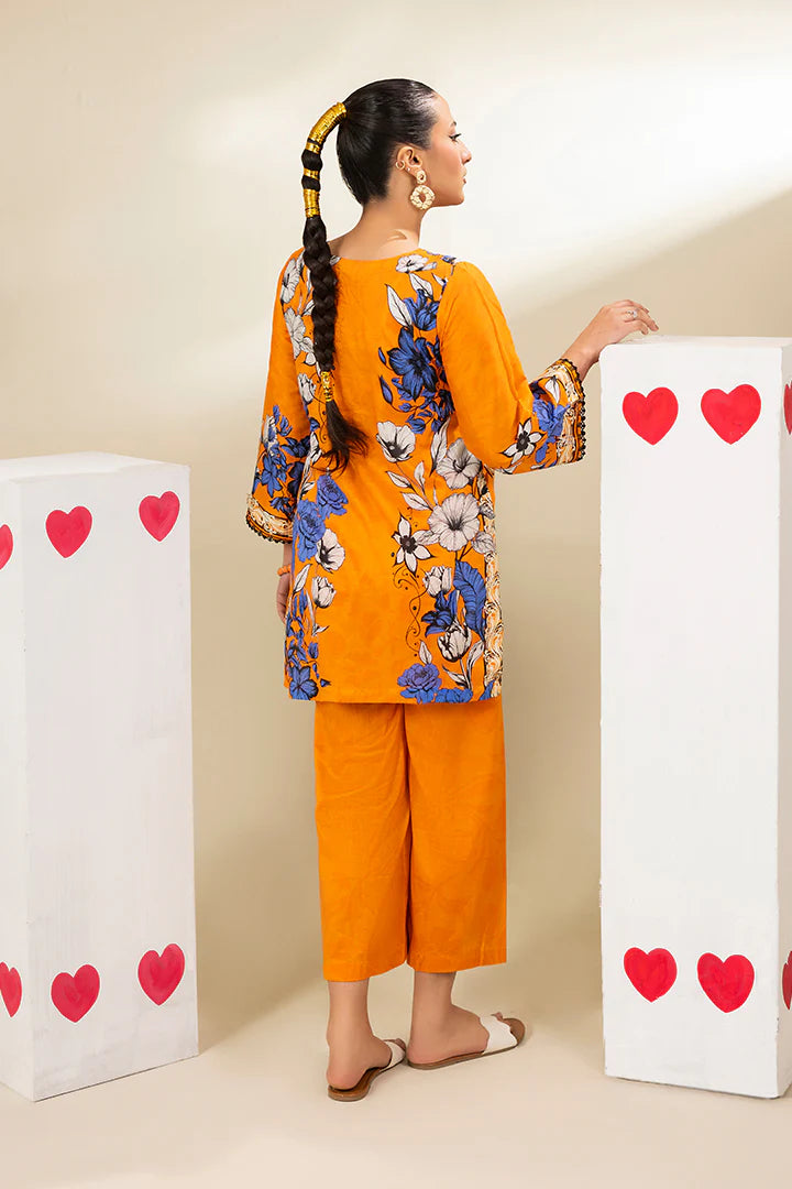 Premium Mustard Yellow Printed Lawn Suits