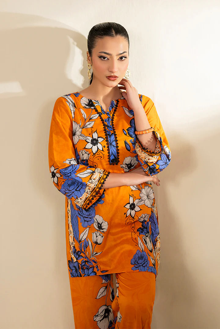 Premium Mustard Yellow Printed Lawn Suits