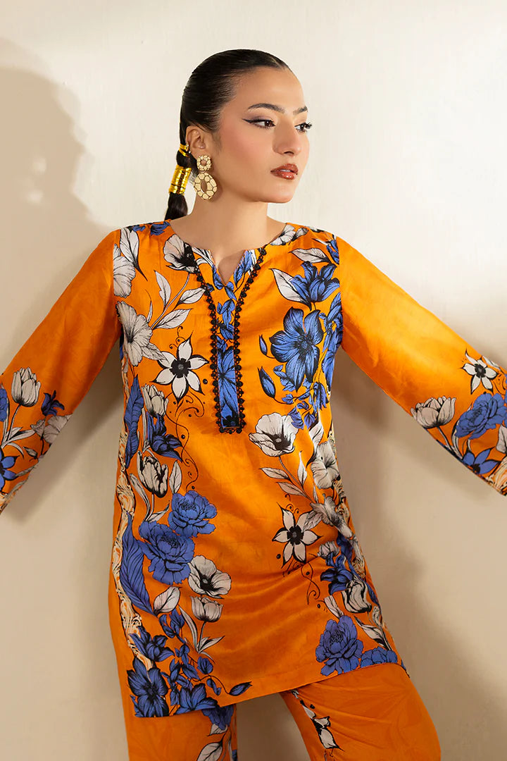 Premium Mustard Yellow Printed Lawn Suits