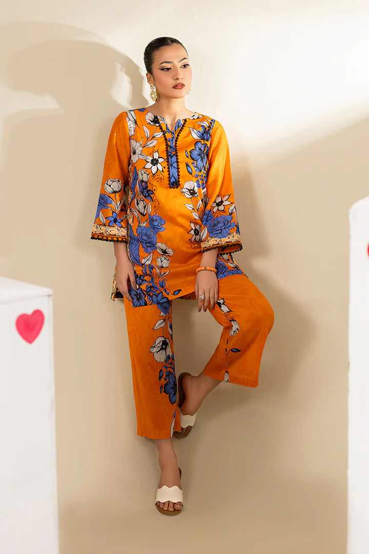Premium Mustard Yellow Printed Lawn Suits