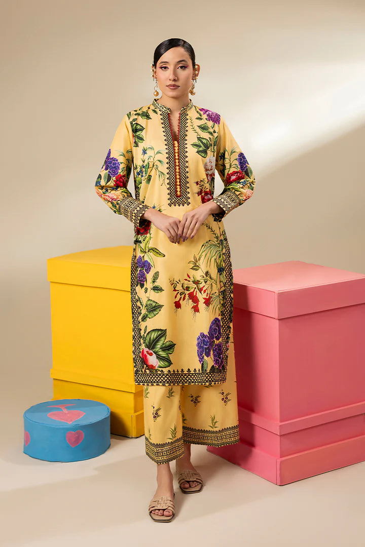 Premium Bright Yellow Lawn Suit