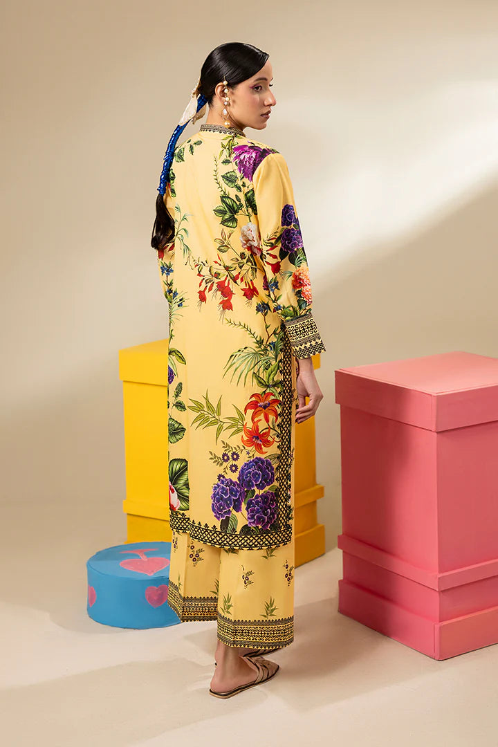 Premium Bright Yellow Lawn Suit