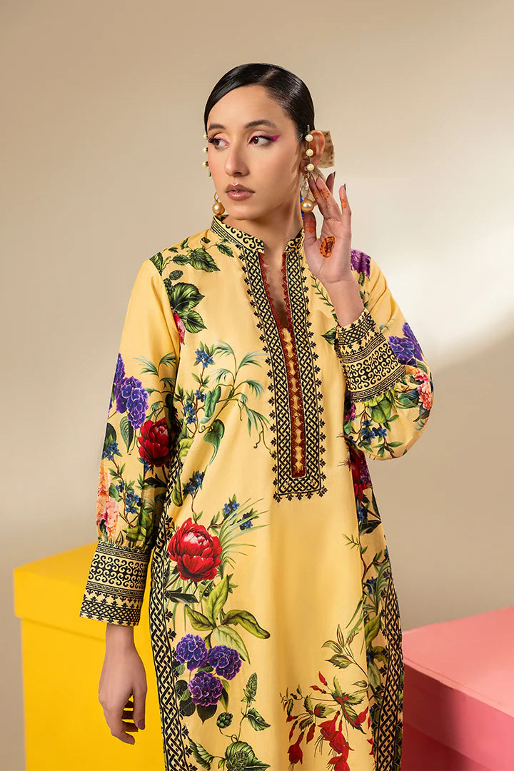 Premium Bright Yellow Lawn Suit
