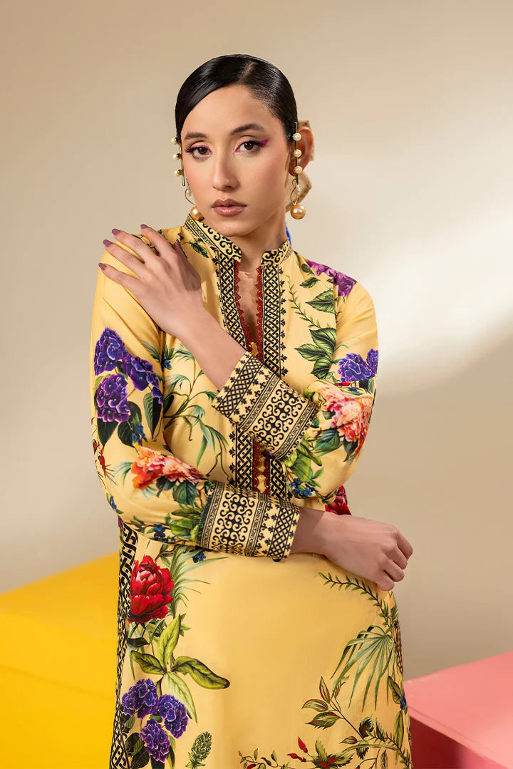 Premium Bright Yellow Lawn Suit