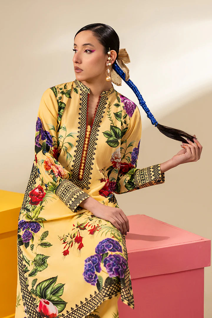 Premium Bright Yellow Lawn Suit