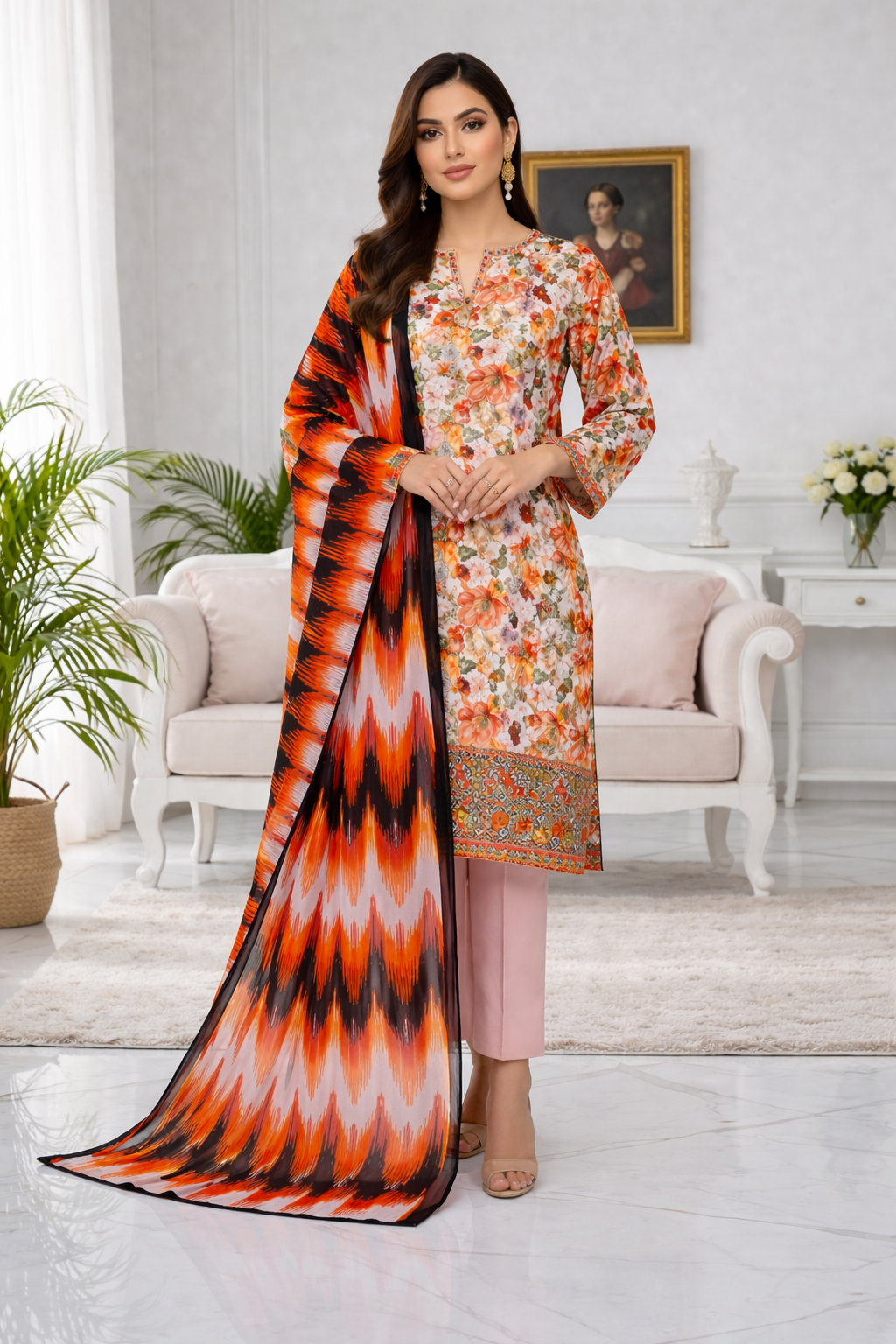 Floral Lawn 3PC Suit